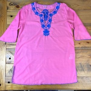 Lilly Pulitzer Swim Cover Up Embroidered Lightweight Tunic